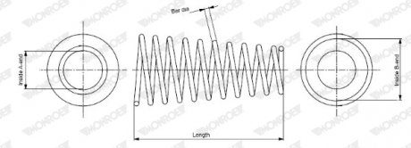 Пружина подв. Toyota Yaris передн. OESpectrum (выр-во) MONROE SP3107