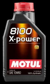 Олива двигуна 8100 X-Power 10W-60 1L MOTUL 106142 (фото 1)