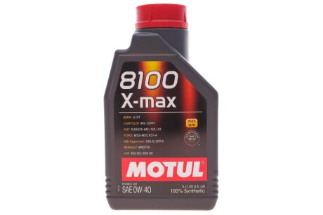 Олива моторна 8100 X-max 0W-40, 1л. MOTUL 348201