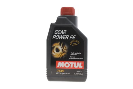 Масло трансмиссионное 100% синтетическое. Gear Power FE 75W 1L MOTUL 823801