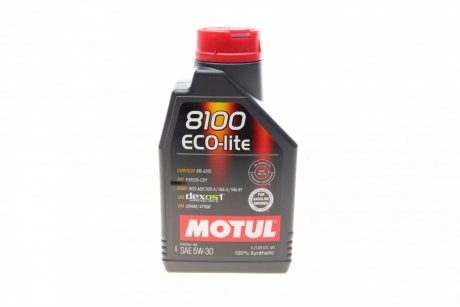 108212 Олива двигуна 1L 8100 Eco-lite SAE 5W30 (Рекомендано: Honda, Subaru, Toyota) MOTUL 839511