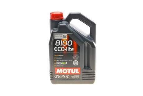 108213 Олива двигуна 4L 8100 Eco-lite SAE 5W30 (Рекомендано: Honda, Subaru, Toyota) MOTUL 839554