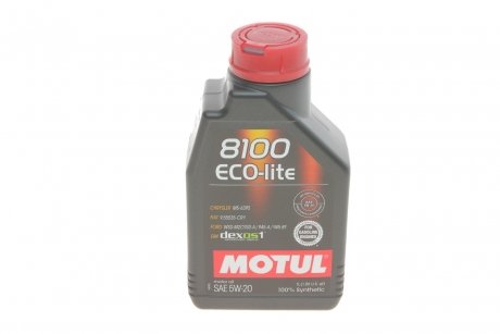 Масло моторное 8100 Eco-Lite 5W-20, 1л. MOTUL 841411