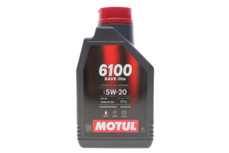 Олива моторна Technosynthese д/авто 6100 Save-lite SAE 5W20 (1L) MOTUL 842111