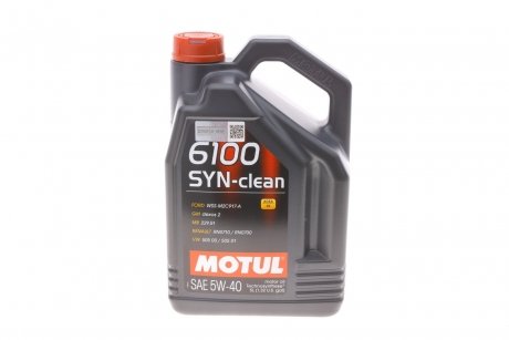 Масло 6100 Syn-clean SAE 5W40 5 L MOTUL 854251