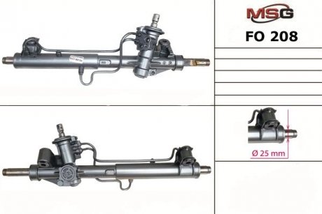 Рейка рулевая с Г/П Ford Focus (TRW) 1.4 16V, 1.6 16V, 1.8 DI/TDDi, 1.8 TDCi, 1.8 Turbo DI/TDDi, 1.8 16V, 2.0 16V 98- MSG FO208 (фото 1)