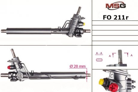 Рульова рейка з ГПК відновлена VW Sharan 95-10, Ford Galaxy 94-06, SEAT Alhambra 96-10 MSG FO211R