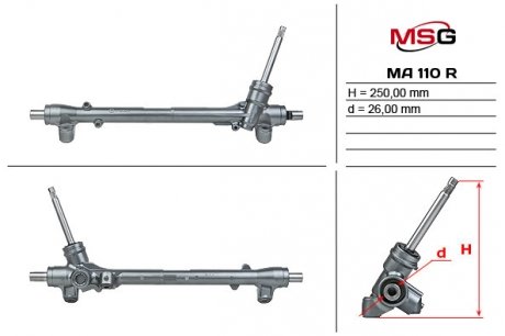 Рульова рейка без ГПК відновлена Mazda CX-5 12-17 MSG MA110R