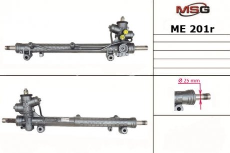 Рульова рейка з ГПК відновлена Mercedes-Benz Vaneo 01-05, Mercedes-Benz A-Class W168 97-04 MSG ME201R