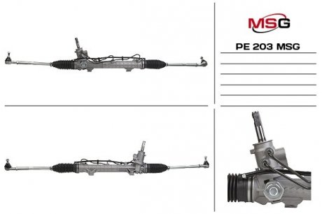 Рулевая рейка PEUGEOT 206, 206+ 1.1-2.0D 08.98- MSG PE203