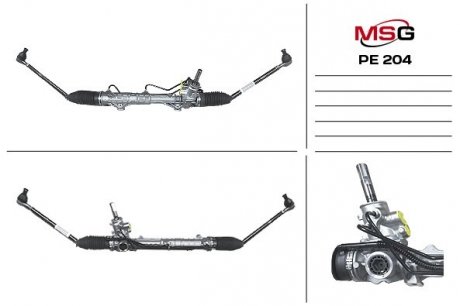 Рульова рейка з ГПК нова Peugeot 307 01-11, Citroen C4 Picasso 06-13, Citroen C4 04-11 MSG PE204