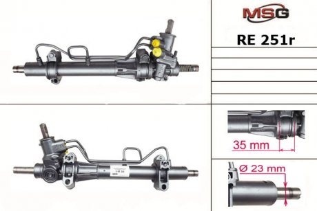 Рульова рейка з ГПК відновлена Renault Clio II 98-05, Renault Kangoo 97-07 MSG RE251R