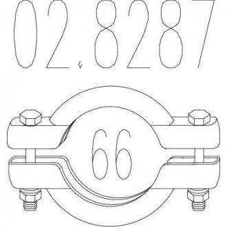 Хомут выхлопной системы MTS 02.8287