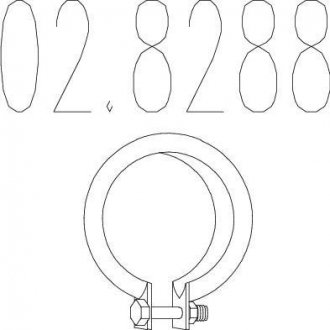 Хомут вихлопної системи MTS 02.8288