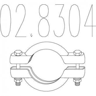 Хомут выхлопной системы MTS 02.8304