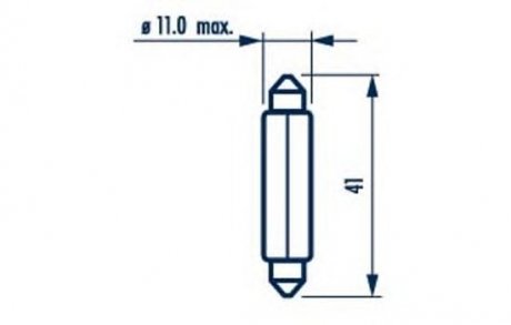 Лампа 12V C10W 10W SV8.5-8 (11x41) NARVA 17314