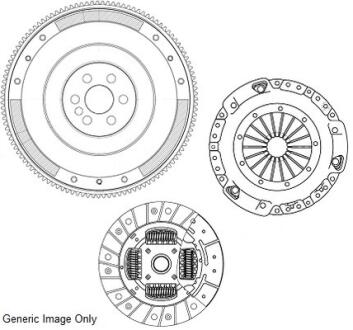 Комплект для переобладнання Laguna II 1.9 dCi 01- (228mm)(суцільний+к-кт зчеплення) National CK10050F
