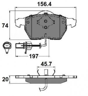 Тормозные колодки перед. Passat B5/Audi A4/A6 00-05 National NP2026