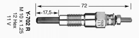 Свічка розжарювання NGK 1065