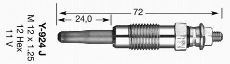 Свічка розжарювання NGK 7906