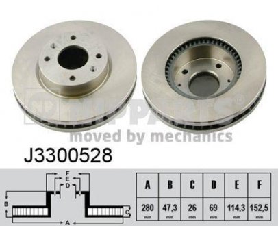 Тормозной диск NIPPARTS J3300528 (фото 1)