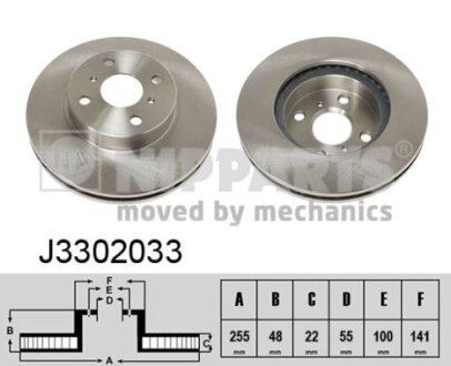 Тормозной диск NIPPARTS J3302033