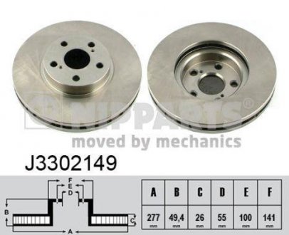 Тормозной диск NIPPARTS J3302149