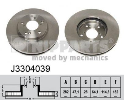 Тормозной диск NIPPARTS J3304039