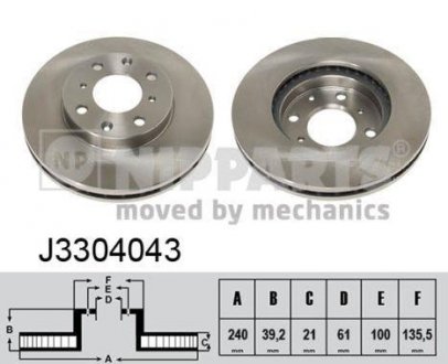 Тормозной диск NIPPARTS J3304043