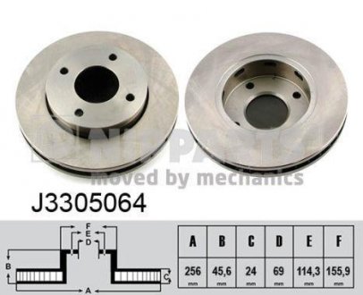 Тормозной диск NIPPARTS J3305064 (фото 1)