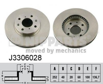 Диск тормозной NIPPARTS J3306028