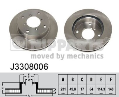 Диск тормозной NIPPARTS J3308006