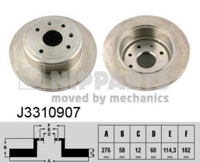 Тормозной диск NIPPARTS J3310907