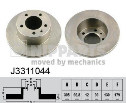 Тормозной диск NIPPARTS J3311044