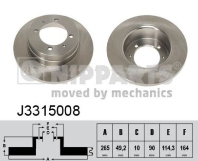 Тормозной диск NIPPARTS J3315008