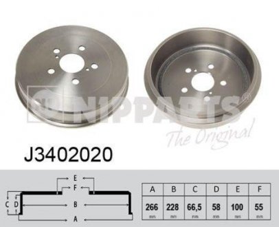 Гальмівний барабан NIPPARTS J3402020