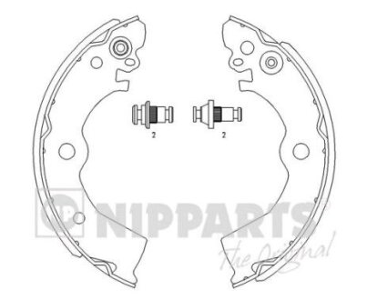 Гальмівні колодки NIPPARTS J3501042