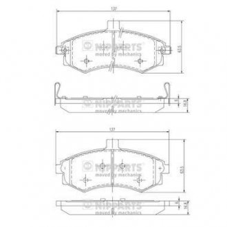 Колодки тормозные NIPPARTS J3600535