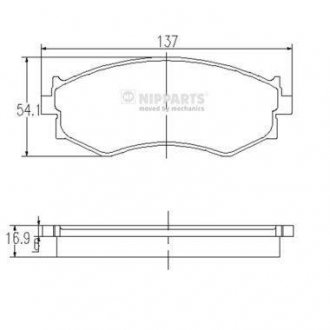Гальмівні колодки NIPPARTS J3601042 (фото 1)