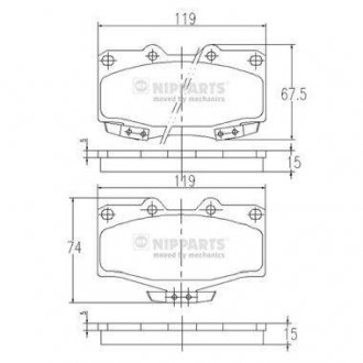 Колодки тормозные NIPPARTS J3602054 (фото 1)