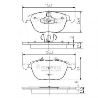 Колодки тормозные NIPPARTS J3603063