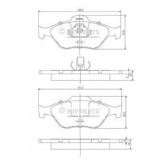 Гальмівні колодки NIPPARTS J3603065