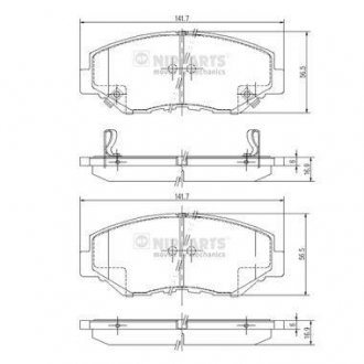 Колодки тормозные NIPPARTS J3604061 (фото 1)