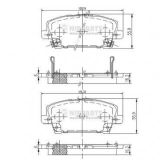 Колодки тормозные NIPPARTS J3604065