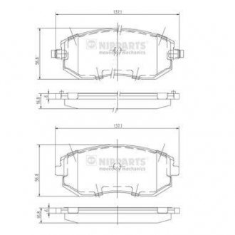 Колодки тормозные NIPPARTS J3607015