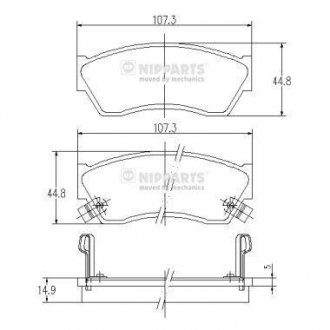 Колодки тормозные NIPPARTS J3608005 (фото 1)