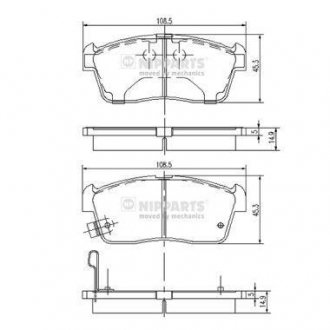 Колодки тормозные NIPPARTS J3608021