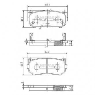 Гальмівні колодки NIPPARTS J3610301