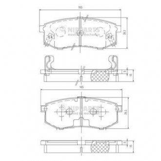 Колодки тормозные NIPPARTS J3610302