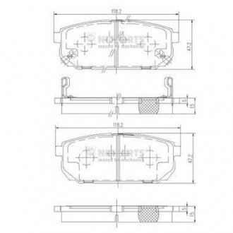 Колодки тормозные NIPPARTS J3610305